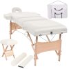 3-Zone Folding Massage Table and Stool Set 3.9